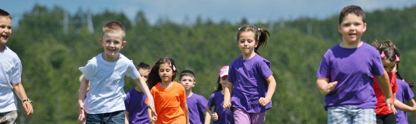Children running to camera
