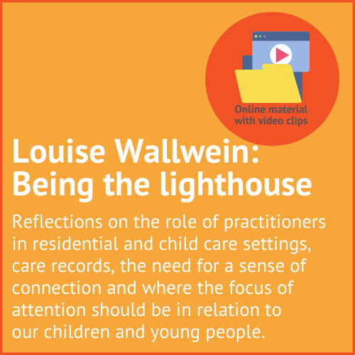 Graphic text - Louise Wallwein: Being the lighthouse