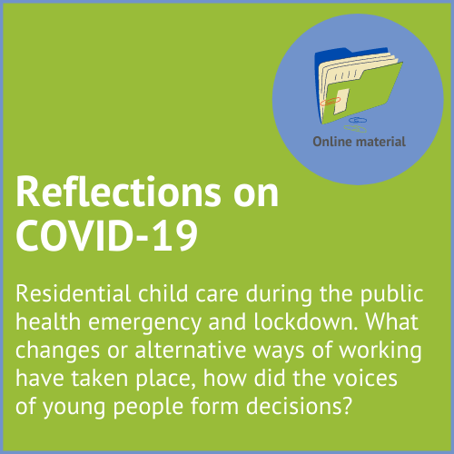 Graphic text - Reflections on COVID-19